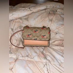 Coach mini Klare Crossbody In Signature canvas with Strawberry Print